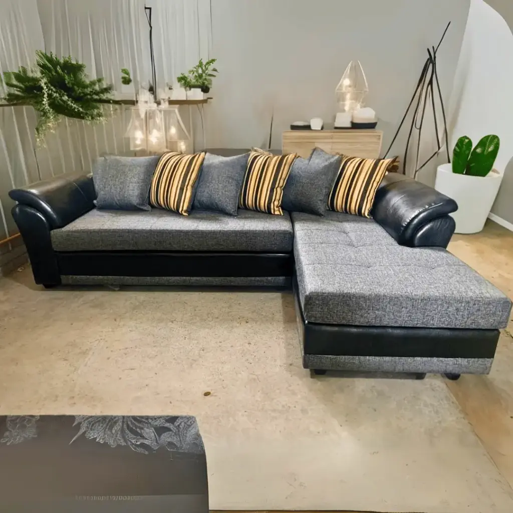 Seccional Mustang Derecho Gris - Negro