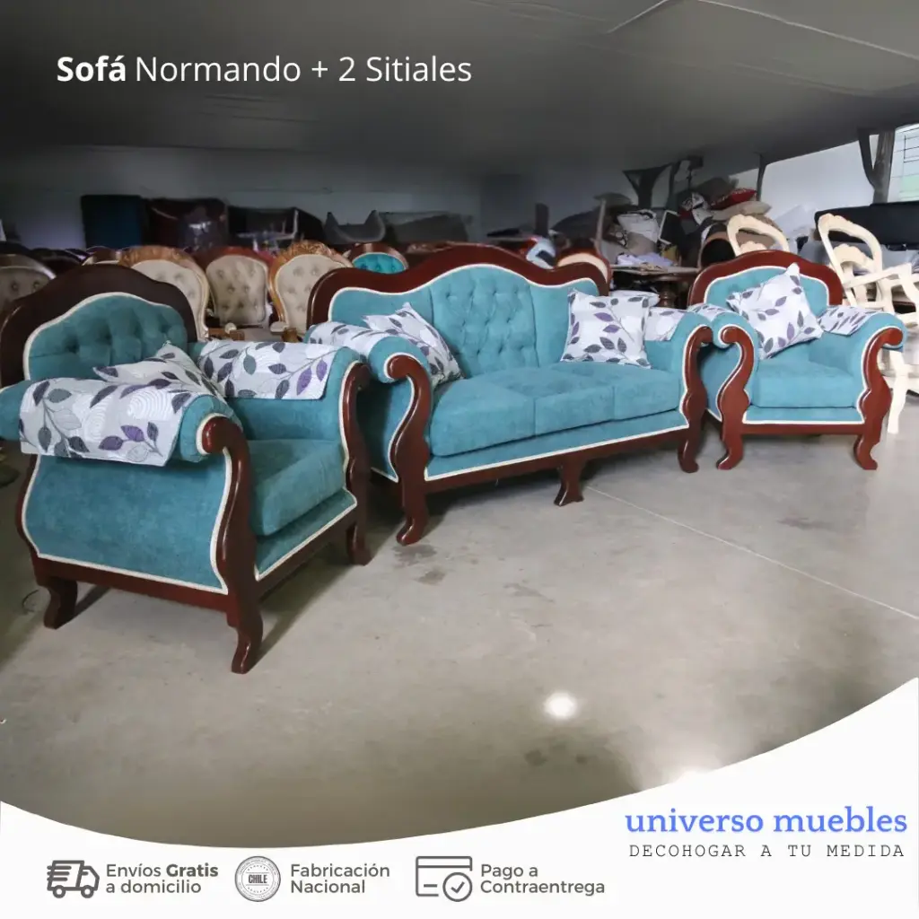 Living Sofá Normando + 2 Sitiales Normando 