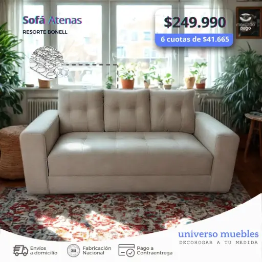 Sofá Atenas Lino Crudo